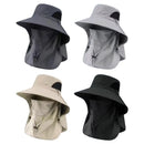 Chapéu de sol Big Eave Chapéu Máscara Chapéu de pesca Trabalho ao ar livre Escalada Hiking Caps Proteção solar Destacável Sun Hat Sports Caps