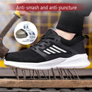 Lightweight Comfortable Steel Toe Shoes For Men Work Sneakers Safety Toe Slip On Puncture Proof Footwear Indestructible Shoes