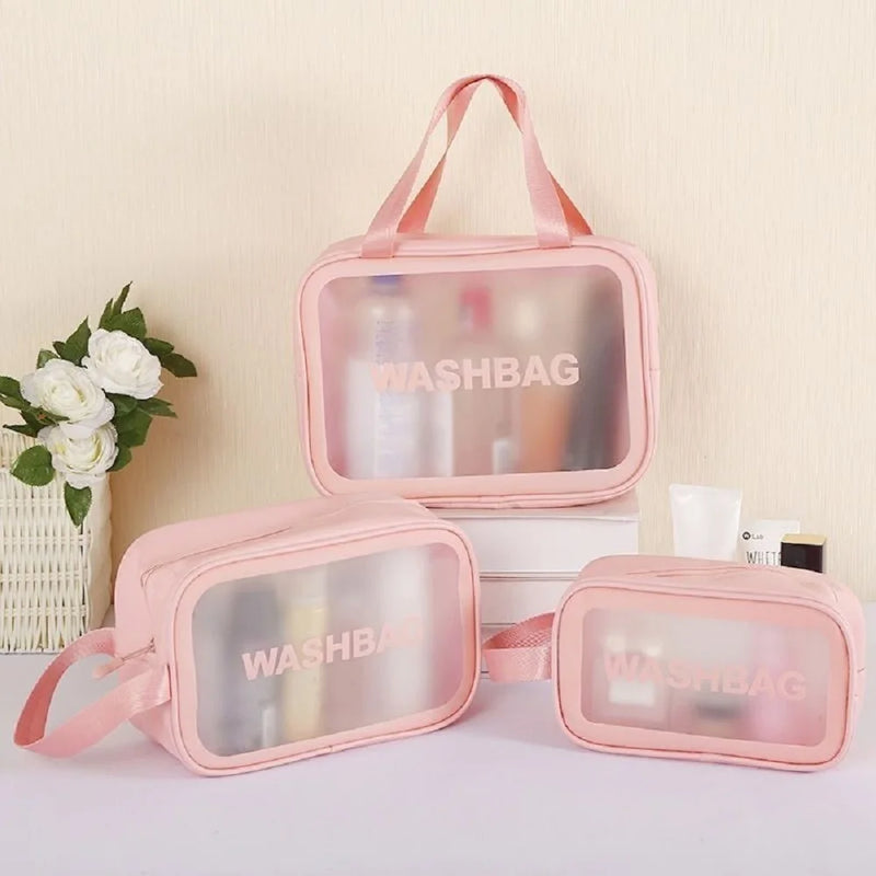 Kit 3 Bolsas Necessaire Kit Makeup Organizer Bag Female Objects Male Large Personal Hygiene