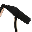 2024 Summer Plus Size 34-43 Woman 9.5cm High Heels Sandals Classic Block Platform Pumps Lady Chunky Burgundy Yellow Nude Shoes