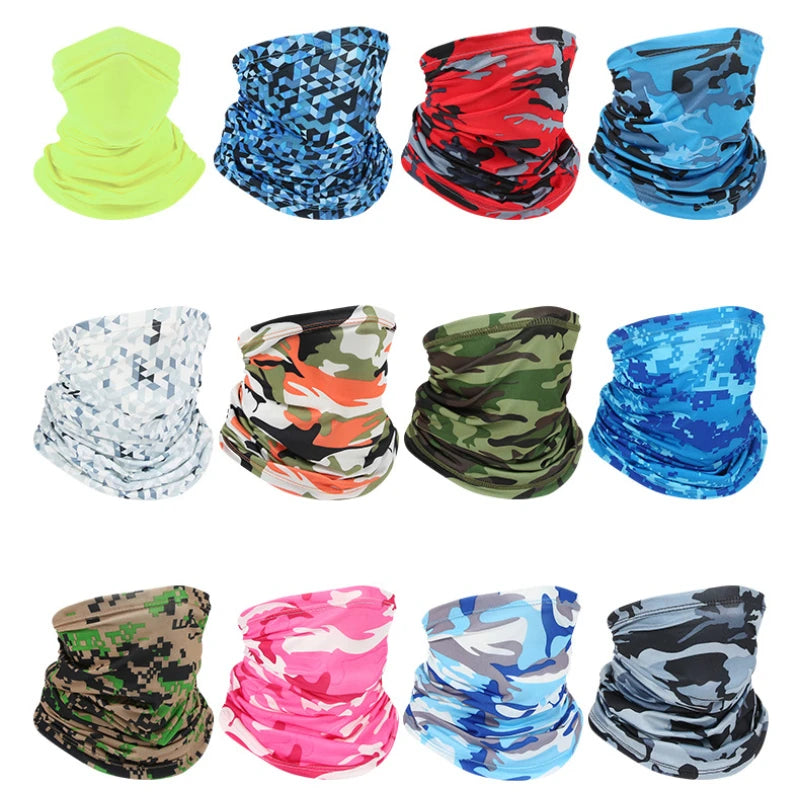Cachecol de proteção UV Ice Silk Face Cover máscara Neck Tube Secagem rápida Pesca ao ar livre Ciclismo Magia Motocicleta Respirável Banda