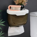 Waterproof Wall Mount Toilet Paper Holder Shelf Toilet Roll Paper Tube Storage Rack Storage Box Tray Rack Bathroom Supplies