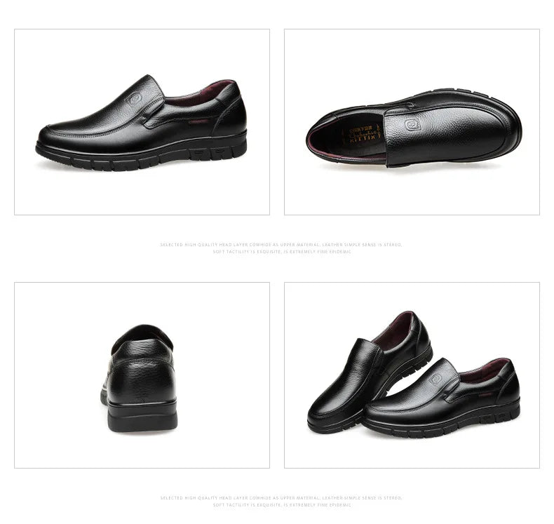New Genuine Leather Handmade Shoes Casual Shoes For Men Flat Platform Walking Shoe Outdoor Footwear Loafers Breathable Sneakers