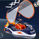 Anel de natação em forma de foguete toldo destacável inflável anel de natação infantil anel de natação do bebê