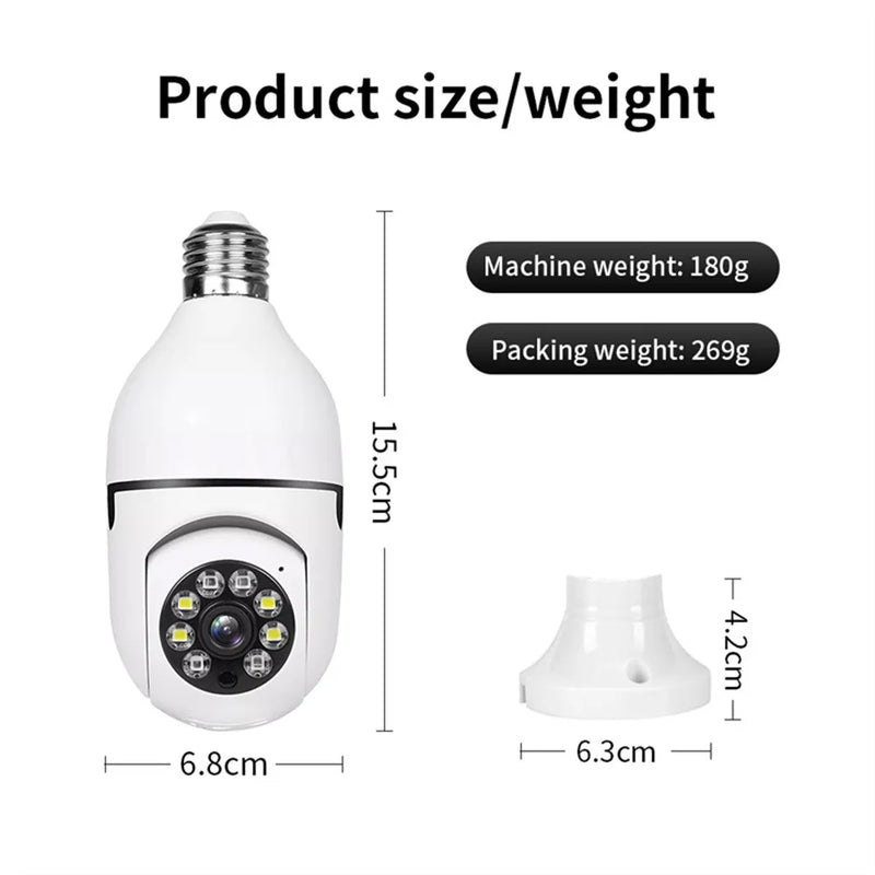 Nova Lâmpada Câmera de Segurança Sem Fio Outdoor Interior 2.4G WiFi IP Camera para Segurança Doméstica IPC Motion Detection Two-Way Audio