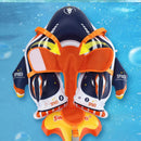 Anel de natação em forma de foguete toldo destacável inflável anel de natação infantil anel de natação do bebê