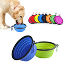 Pet Dog Tigela dobrável Folding 350ml Silicone Bowl Outdoor Travel Portable Puppy Food Container Feeder Prato Bowl Pet dog bowls