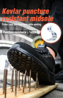 Safety Shoes Work Shoes Steel Toe Men Puncture-Protective Work Boots Indestructible Safety Lightweight