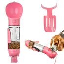 Garrafa de água para cães 550ML 4 em 1 dispensador portátil de tigela de água para animais de estimação copo de água de viagem para cães gatos com pá de coleta de cocô para caminhar