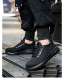 Safety Shoes Work Shoes Steel Toe Men Puncture-Protective Work Boots Indestructible Safety Lightweight