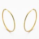 18K Gold Plated Tube Hoop Earring