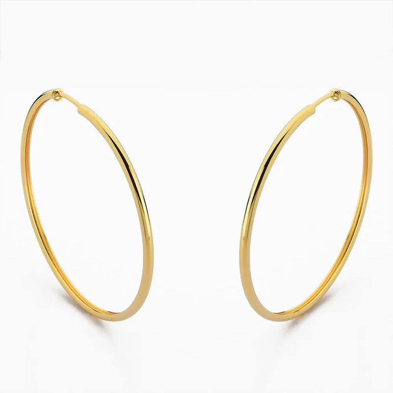 18K Gold Plated Tube Hoop Earring