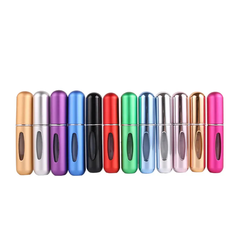 8ml/5ml perfume atomizador recipiente líquido portátil para cosméticos viajando mini alumínio spray alcochol frasco recarregável vazio