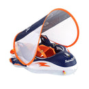 Anel de natação em forma de foguete toldo destacável inflável anel de natação infantil anel de natação do bebê