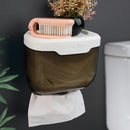 Waterproof Wall Mount Toilet Paper Holder Shelf Toilet Roll Paper Tube Storage Rack Storage Box Tray Rack Bathroom Supplies