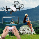 Mini Drone Helicopter Toy Four-axis Remote Control with Aerial Photo Quadcopter for Kids Children Gift blue