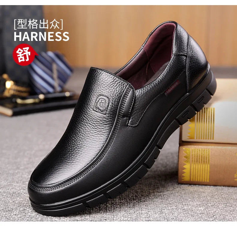 New Genuine Leather Handmade Shoes Casual Shoes For Men Flat Platform Walking Shoe Outdoor Footwear Loafers Breathable Sneakers