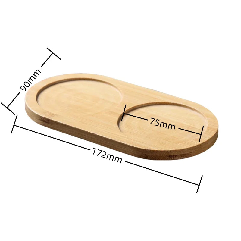 Multi Bamboo Tray Wood Saucer Flower Pot Tray Cup Pad Coaster Plate Kitchen Decorative Plate Creative Coaster Coffee Cup Mat