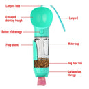 Garrafa de água para cães 550ML 4 em 1 dispensador portátil de tigela de água para animais de estimação copo de água de viagem para cães gatos com pá de coleta de cocô para caminhar