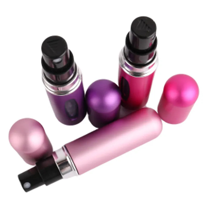8ml/5ml perfume atomizador recipiente líquido portátil para cosméticos viajando mini alumínio spray alcochol frasco recarregável vazio