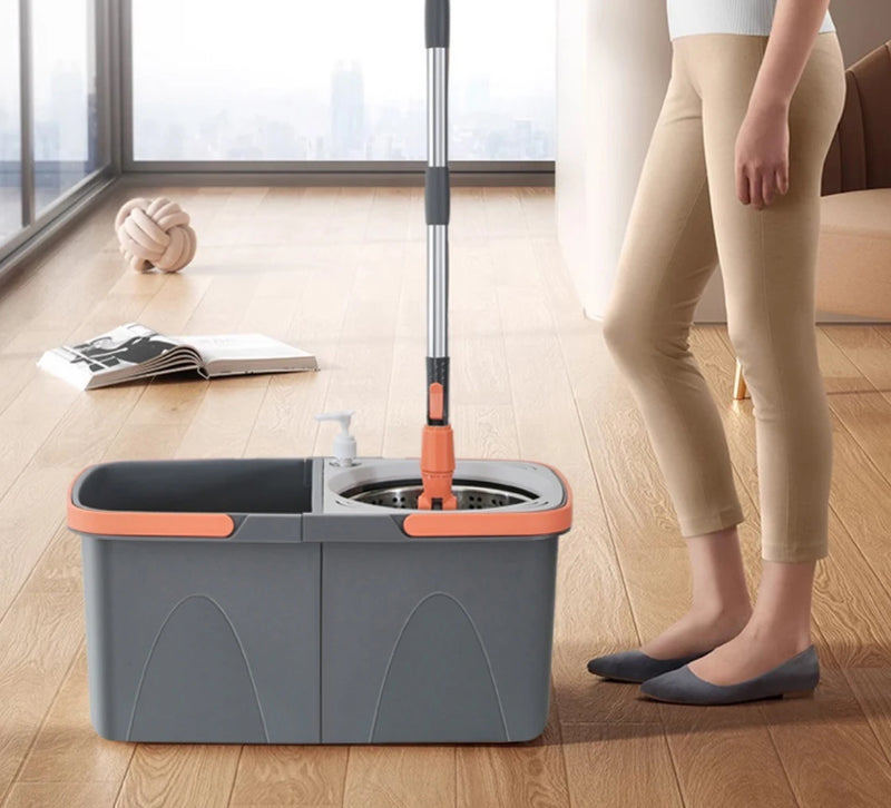 Lazy Hand Wash Free Mop Rotating Mop Set Detachable Mop Bucket Set With Bucket Household Mop 360 Rotating Mop House Cleaning