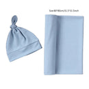 Bebê recém-nascido de algodão Swaddle Wrap Toalha com chapéu headband 2pcs/set para recém-nascidos Baby Girls Meninos Fotografia Props Gift Supplies