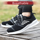 Lightweight Comfortable Steel Toe Shoes For Men Work Sneakers Safety Toe Slip On Puncture Proof Footwear Indestructible Shoes