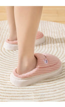 Winter Home Cotton Slippers for Women's Indoor Soft Sole, Non slip, Warm, Not Tired, Simple Couple Cotton Shoes for Men