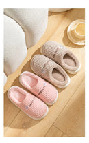 Winter Home Cotton Slippers for Women's Indoor Soft Sole, Non slip, Warm, Not Tired, Simple Couple Cotton Shoes for Men