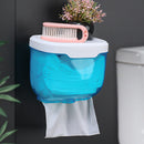 Waterproof Wall Mount Toilet Paper Holder Shelf Toilet Roll Paper Tube Storage Rack Storage Box Tray Rack Bathroom Supplies