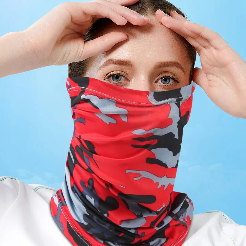 Cachecol de proteção UV Ice Silk Face Cover máscara Neck Tube Secagem rápida Pesca ao ar livre Ciclismo Magia Motocicleta Respirável Banda