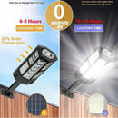 9900LM Solar LED Luzes ao ar livre Lâmpada Solar de Sensor de Movimento 4 Modo impermeável IP65 Solar Garden Light Street Yard Lanterna