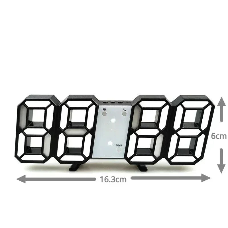 Despertador Digital Relógio 3 Led  de parede e mesa Hora / data / temperatura para casa / cozinha / escritório Relógios Decoração Jardim