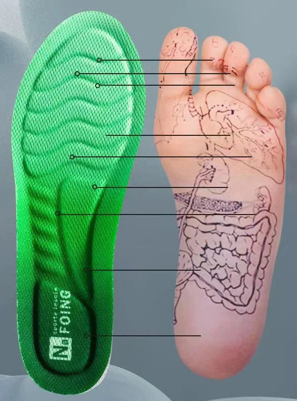 Palmilhas esportivas ortopédicas macias com sola de pés de PU para tênis de corrida com absorção de choque respirável para homens e mulheres palmilha de suporte de arco