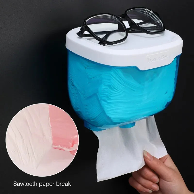 Waterproof Wall Mount Toilet Paper Holder Shelf Toilet Roll Paper Tube Storage Rack Storage Box Tray Rack Bathroom Supplies