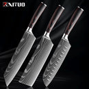 Kit Facas de Cozinha Set,  Churasco Pro , Faca Chef, Ultra-Sharp, Santoku, Cutelo, Corte, Utilidade, Fruta, 1-10pcs