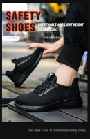 Safety Shoes Work Shoes Steel Toe Men Puncture-Protective Work Boots Indestructible Safety Lightweight