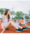 Women Casual Shoes Breathable Walking Mesh Lace Up Flat Shoes Sneakers Women Tenis Feminino Pink Black White