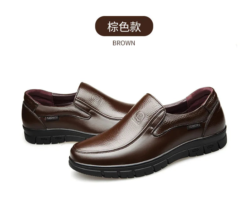New Genuine Leather Handmade Shoes Casual Shoes For Men Flat Platform Walking Shoe Outdoor Footwear Loafers Breathable Sneakers