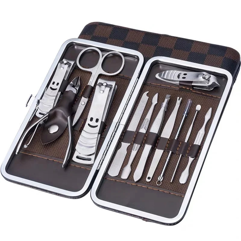 Kit para Unhas Cortador Manicure Portatil Estojo Pinca TesouraFELIZ99