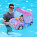 Anel de natação em forma de foguete toldo destacável inflável anel de natação infantil anel de natação do bebê