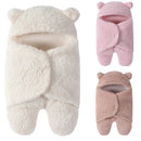 Recém-nascido Baby Supplies Inverno Fleece Warm Sleeping Bag Cotton Pure Color Swaddle Baby Sleeping Bag Out Blanket