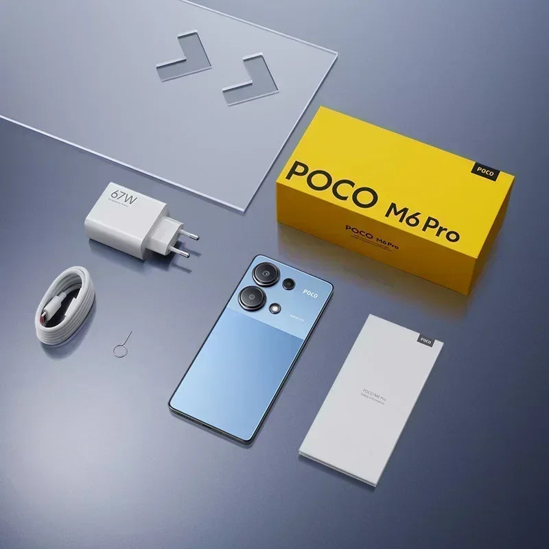 IVA incluídas Frete Grátis Brasil POCO M6 Pro Global Version Helio G99 Ultra 120Hz AMOLED 64MP Triple Camera