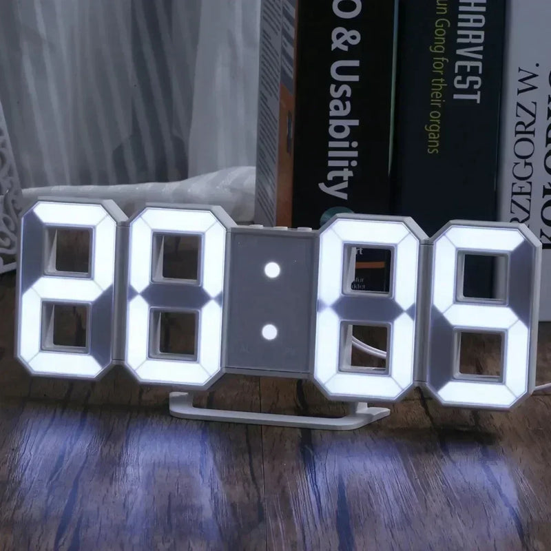 Despertador Digital Relógio 3 Led  de parede e mesa Hora / data / temperatura para casa / cozinha / escritório Relógios Decoração Jardim