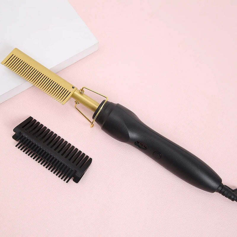 Pente de Cabelo Modelador ( 80w 3 modos 2 em 1 ) - Pente de Estilo