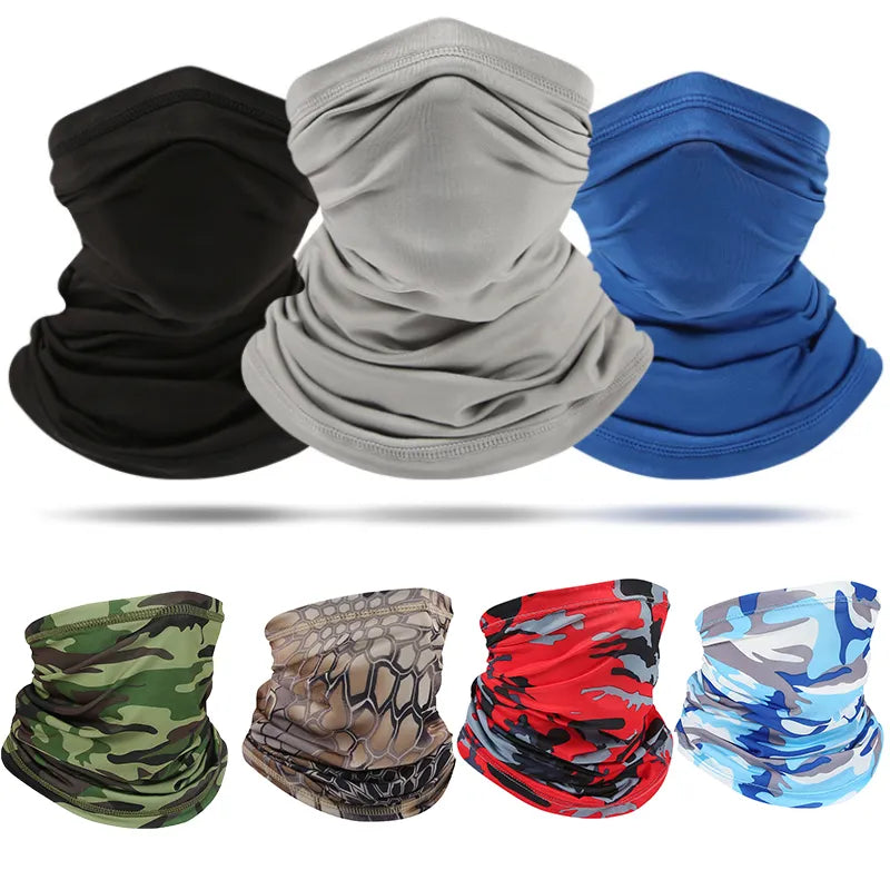 Cachecol de proteção UV Ice Silk Face Cover máscara Neck Tube Secagem rápida Pesca ao ar livre Ciclismo Magia Motocicleta Respirável Banda