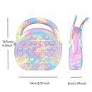 Bolsa Pop Silicone Sensorial Push Pop Bubble Bag Crossbody Bolsa Antistress Brinquedos Reliver Autismo Bolsa Bolsa de Moedas para Crianças