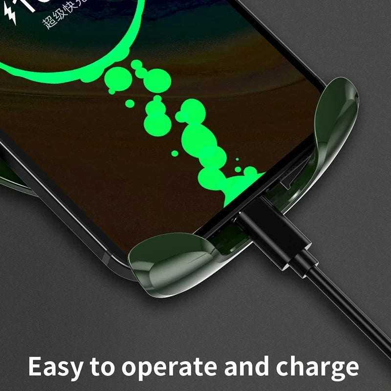 Carregador por Indução  Suporte de ventilação de ar para smartphone móvel Suporte GPS de montagem de carro em suporte de carro para iPhone Xiaomi Samsung Huawei
