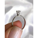 Couple of Valentine's Wedding Ring Shiny Silver Diamond and Ben + Thin Lonely Ring