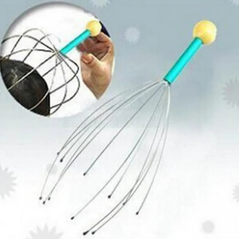 Massagem Corporal na Cabeça Device Relaxamento Octopus Massageador do couro cabeludo Instrumento Scratcher Alivia a Tensão Ferramentas de Cuidados de Saúde Aleatório